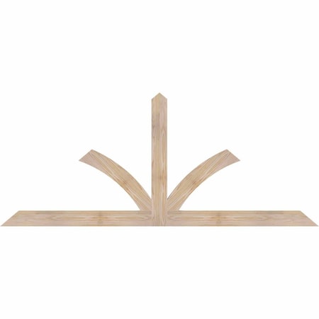 Ekena Millwork Richland Smooth Timber Gable Bracket, Douglas Fir, 72"W x 30"H x 1 1/2"D x 3 1/2"F, 10/12 Pitch GBW072X30X0204RIC00SDF
